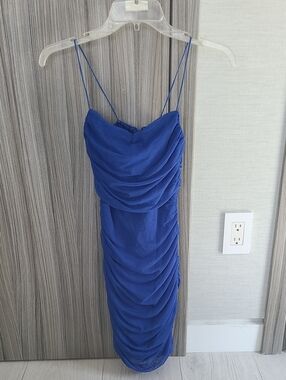 Princess Polly Royal Blue Ruched Midi Dress